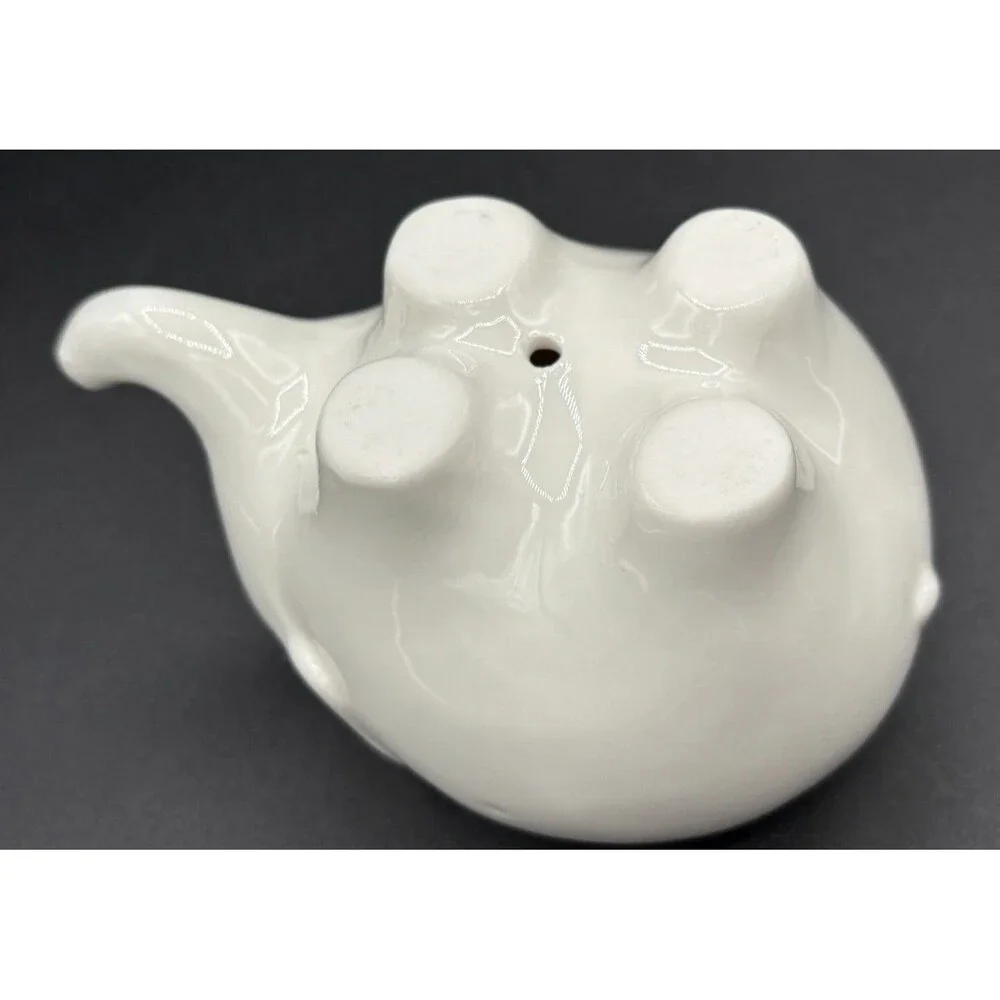 Mini Ceramic Elephant Shaped Planters Pots for Succulents Set of 3‎ Mod White